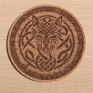 Viking Cork Coasters – 33 Norse Symbols | Customizable Set of 2, 4, 6, or 8 (+ Bottle Opener Option) | Viking Gift & Decor Idea image 18