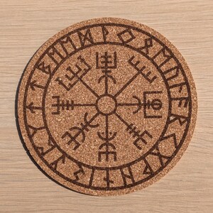 Viking Cork Coasters – 33 Norse Symbols | Customizable Set of 2, 4, 6, or 8 (+ Bottle Opener Option) | Viking Gift & Decor Idea image 11