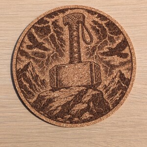 Viking Cork Coasters – 33 Norse Symbols | Customizable Set of 2, 4, 6, or 8 (+ Bottle Opener Option) | Viking Gift & Decor Idea image 15
