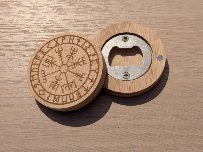 Viking Cork Coasters – 33 Norse Symbols | Customizable Set of 2, 4, 6, or 8 (+ Bottle Opener Option) | Viking Gift & Decor Idea image 10