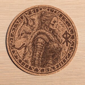 Viking Cork Coasters – 33 Norse Symbols | Customizable Set of 2, 4, 6, or 8 (+ Bottle Opener Option) | Viking Gift & Decor Idea image 17
