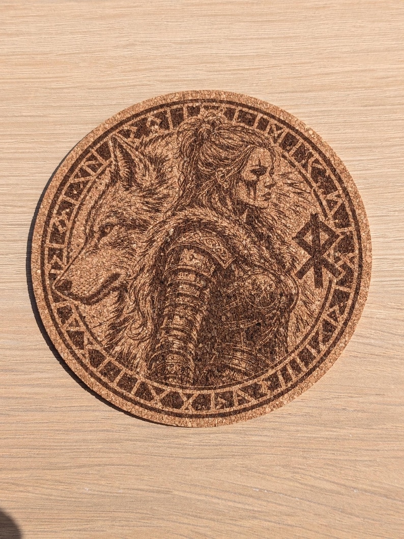 Viking Cork Coasters – 33 Norse Symbols | Customizable Set of 2, 4, 6, or 8 (+ Bottle Opener Option) | Viking Gift & Decor Idea image 17