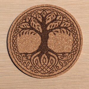 Viking Cork Coasters – 33 Norse Symbols | Customizable Set of 2, 4, 6, or 8 (+ Bottle Opener Option) | Viking Gift & Decor Idea image 12