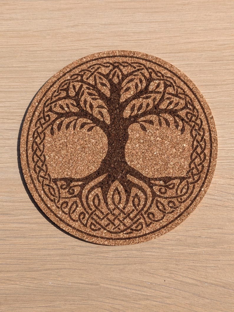 Viking Cork Coasters – 33 Norse Symbols | Customizable Set of 2, 4, 6, or 8 (+ Bottle Opener Option) | Viking Gift & Decor Idea image 12