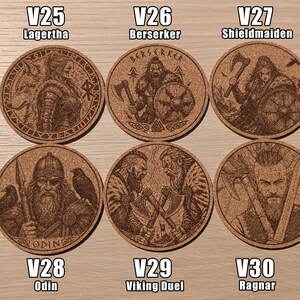 Viking Cork Coasters – 33 Norse Symbols | Customizable Set of 2, 4, 6, or 8 (+ Bottle Opener Option) | Viking Gift & Decor Idea image 7