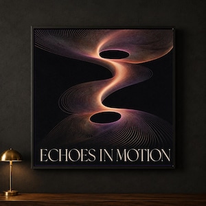Lámina “ECHOES IN MOTION” de tipografía cinética, descarga digital