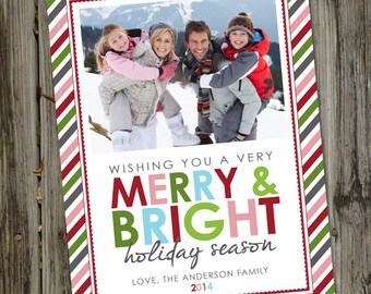 Holiday Photo Card Christmas Photo Card PRINTABLE Christmas | Etsy