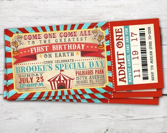 greatest showman birthday invitation
