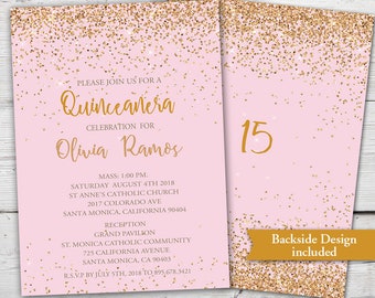 quinceanera invitation etsy