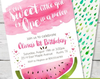 watermelon invites etsy