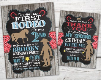 Cowboy Invitations Etsy