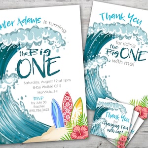 Surf Birthday Invitation for a Surf Birthday Party, Surfing Birthday Invitation, Surfing Party Invitations, Surf Party PRINTABLE