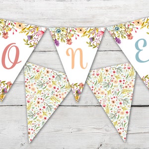 Wildflowers Party Decor, Wildflowers Birthday Decorations PRINTABLE Pendant Banner, Wild Flowers Birthday Decorations, Wildflowers Party