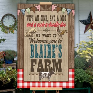 Farm Birthday Party, Farm Party Signs, Farm Birthday Party Decorations, PRINTABLE, Farm Birthday Decorations, Old MacDonald Party, Farm sign