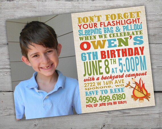 Campout Party, Camping Invitation, Camping Birthday, Camping Invitations, Campout Birthday, Campout Birthday Invitation, PRINTABLE Il_570xn