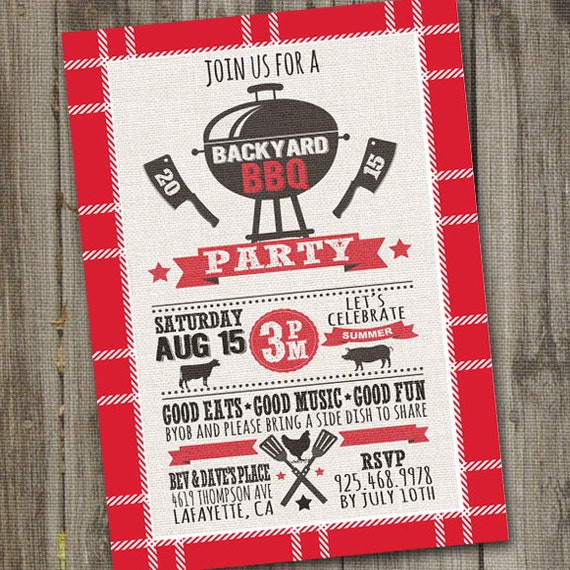 printable summer bbq invitation backyard bbq invitation printable