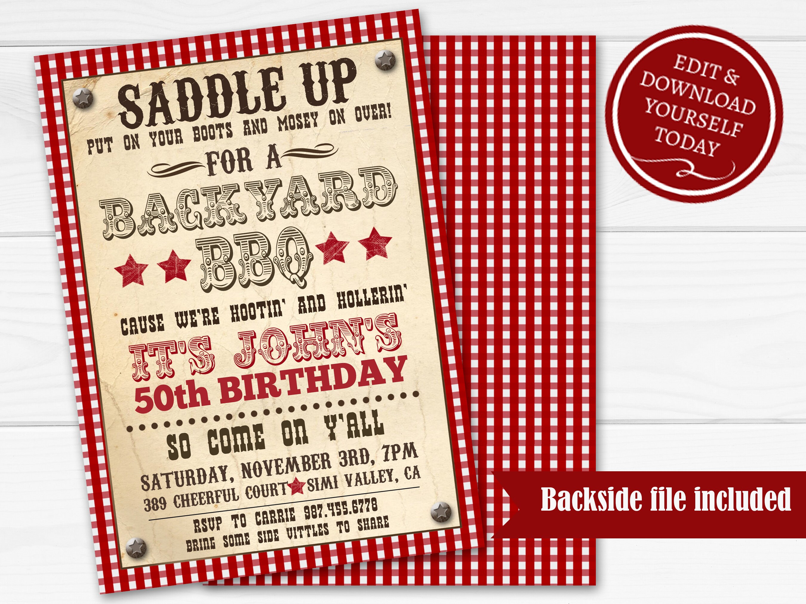 Western Birthday Invitation for a Western Birthday Party - Etsy Hong Kong