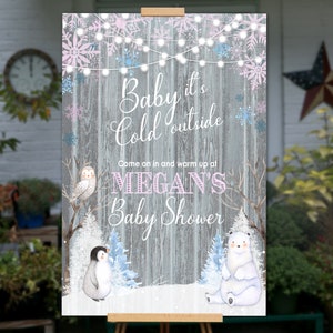 "Baby Kaltass draußen Baby Shower Willkommensschild"