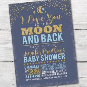 Love You To The Moon And Back Invitation Moon And Back Etsy Love You To The Moon And Back Invitation Moon And Back Etsy