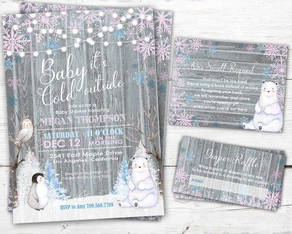 Baby Its Cold Outside Baby Shower Invitation PRINTABLE, Baby It's Cold Outside Baby Shower Invite, Baby It's Cold Outside Gender Neutral Il_570xn
