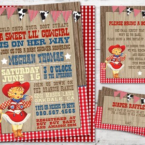 Cowgirl Baby Shower Invitation, Cowgirl Baby Shower Invites Western Baby Shower Invitation PRINTABLE Western Baby Shower Invitation Girl