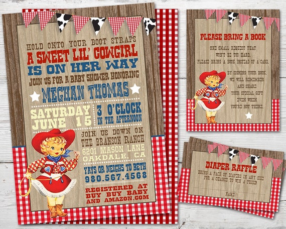 Cowgirl Baby Shower Invitation, Cowgirl Baby Shower Invites Western Baby Shower Invitation PRINTABLE Western Baby Shower Invitation Girl Il_570xn