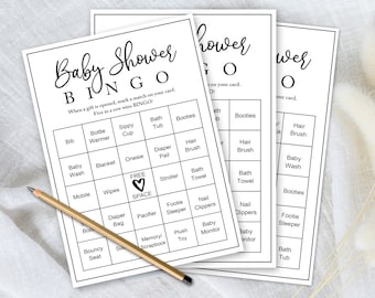 Baby Shower Bingo Game | Baby Bingo Cards | Bingo Baby Shower | Instant Download Baby Shower Game | PRINTABLE Activity for Baby Shower