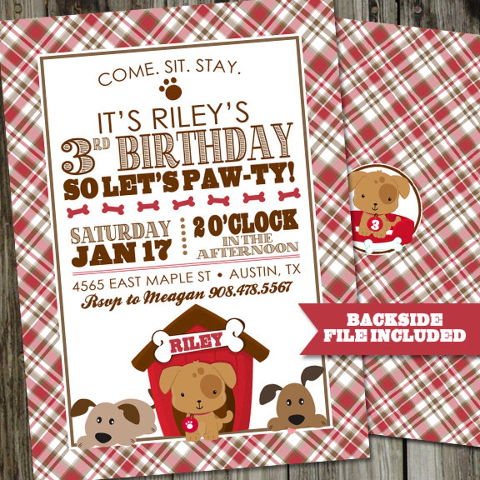 Puppy Party Invitation Puppy Invitation Puppy Birthday - Etsy