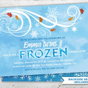 Frozen 2 Birthday Invitation, Frozen Birthday Invitation, Frozen Birthday Party Invite, Frozen Party Invitations PRINTABLE, Frozen Invite