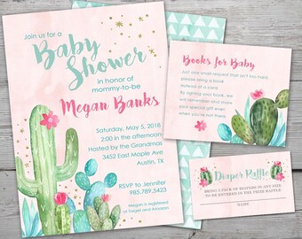 Cactus Baby Shower Invitation, Cactus Baby Shower, Cactus Baby Shower Invite, Cactus Baby Shower, Boho Shower Invitation, PRINTABLE