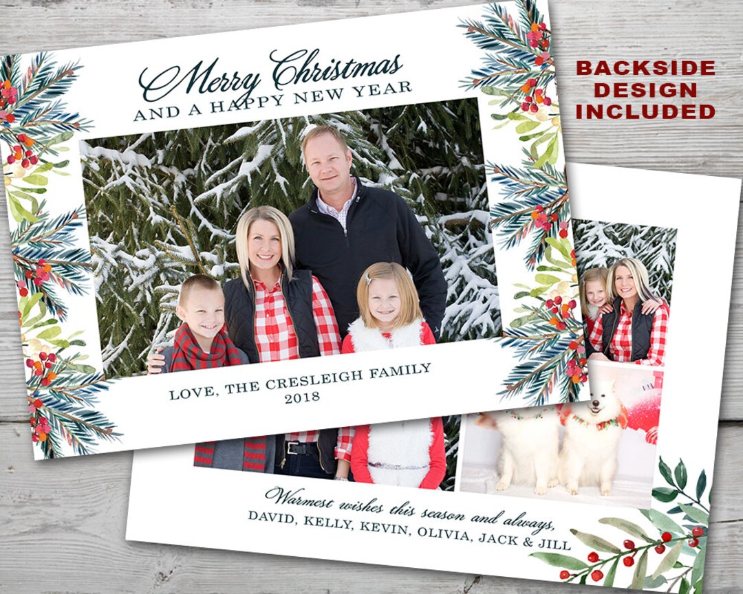 Holiday Photo Cards Digital Christmas Photo Card Family Christmas Cards