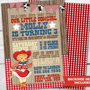 Cowgirl Invitation for a Cowgirl Birthday Party Invitation, Cowgirl Birthday Invite, Cowgirl Birthday Party Supplies, PRINTABLE