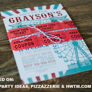 County Fair Birthday Invitation, County Fair Party Invitations ...