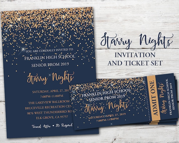 Starry Nights Invitation Starry Nights Theme Prom Invitations And starry-nights-invitation-starry-nights-theme-prom-invitations-and