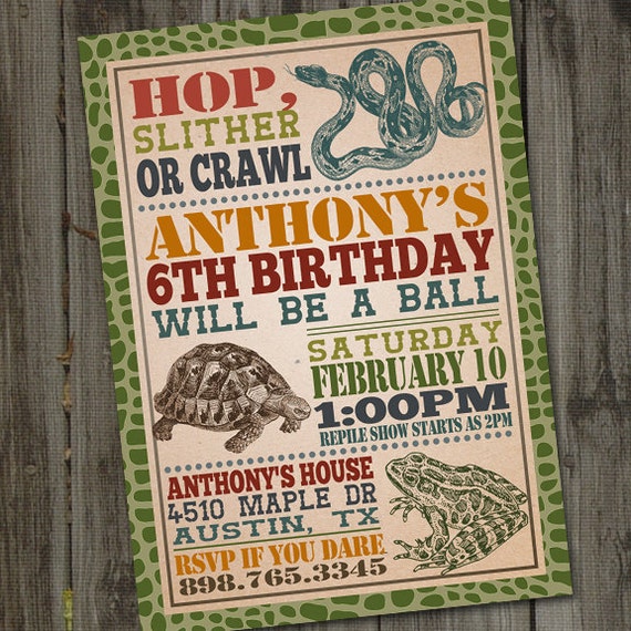 Reptile Birthday Invitation, Reptile Party, Reptile Party Invitation, Snake Party, Reptile Invitation, Reptile Birthday Party, PRINTABLE Il_570xn