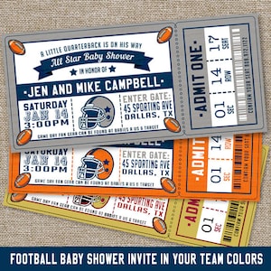 Football Baby Shower Invitations, Football Baby Shower, PRINTABLE Football Baby Shower Invites, Football Baby Shower Decorations