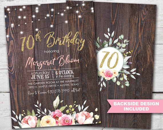 70th Birthday Party Invitations For Woman 70th Birthday Invitation Printable Woman 70th Birthday 70 Birthday Invitations For Women By Partymonkey Catch My Party