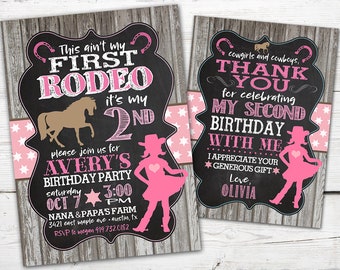 Pierwsze zaproszenie na urodziny rodeo, Pierwsze urodziny rodeo, Zaproszenie na urodziny kowbojki, Urodziny konia, CYFROWE, To nie moje pierwsze rodeo