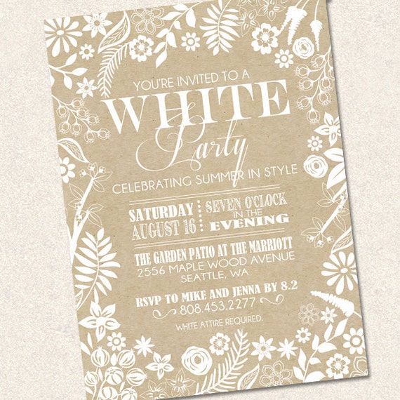 White Party Invitations 8