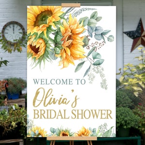 Sunflower Bridal Shower Sign, Sunflower Bridal Shower Decor, Sunflower Shower Sign, PRINTABLE or PRINTED, Sunflower Party Decor