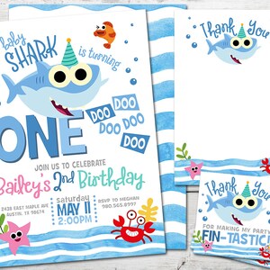 Little Shark Invitation for a Shark Birthday Party, PRINTABLE Shark Party Invitation, Shark Party Supplies, Shark Invite