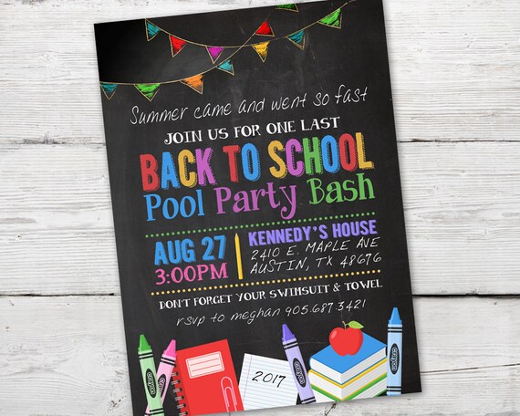 Back To School Party Invitation 10