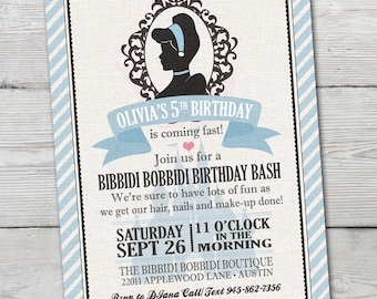 Cinderella Birthday Invitation, PRINTABLE Cinderella Birthday Party, Cinderella Invitation, Cinderella Party Invitation, ID: BD125904