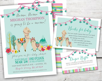 Llama Baby Shower Invitation, Llama Baby Shower, Llama Baby Shower Invite, Llama Mama Baby Shower, Llama Shower Invitation, PRINTABLE