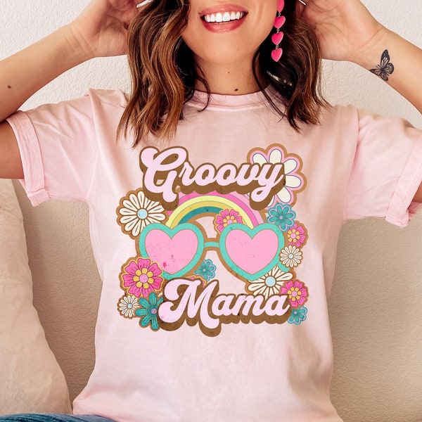Groovy Mama Shirt, Groovy Mama Unisex Short Sleeve Tee, Groovy Mama TShirt, Groovy Shirt, Hippie Shirt for Women, 70's Shirt, 70s TShirt