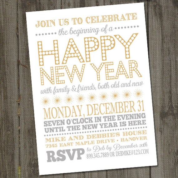 New Year\\S Eve Invitations Printable 10