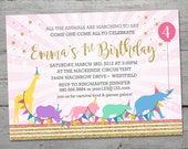 Pink Circus Invitation, Pink Circus First Birthday Invitation, Pink Circus Party, Pastel Circus Party, Circus First Birthday Invitation Il_170x135