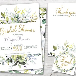 Grün Bridal Shower Einladung für einen grünen Hochzeitsparty Thema grün Bridal Shower einladen, grün Bridal Shower Einladung druckbare