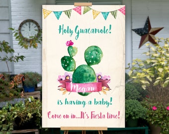 Fiesta Baby Shower Sign, Fiesta Baby Shower Decor,  PRINTABLE, Fiesta Baby Shower Sign, Cactus Baby Shower Decor, Fiesta Birthday Sign