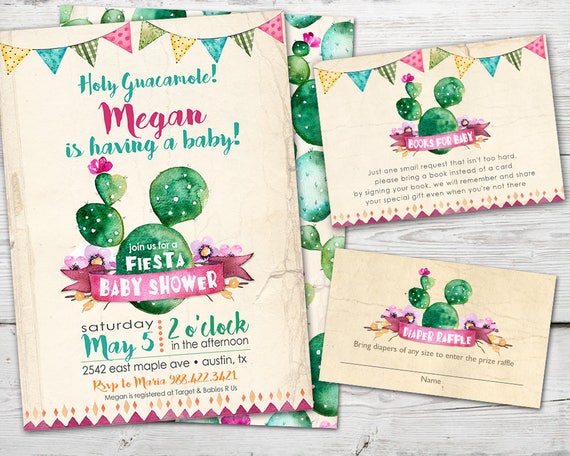 fiesta baby shower invitations